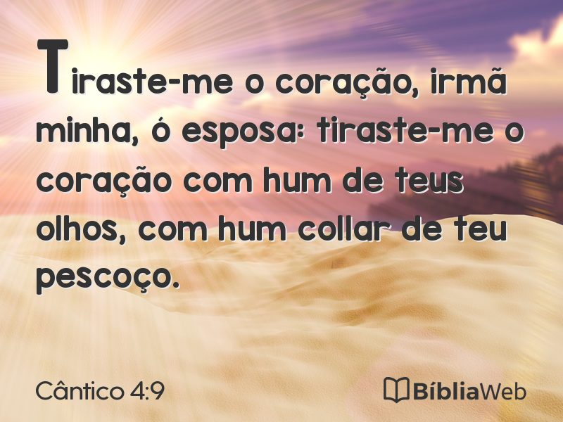 Cântico 4:9 em imagem para compartilhar