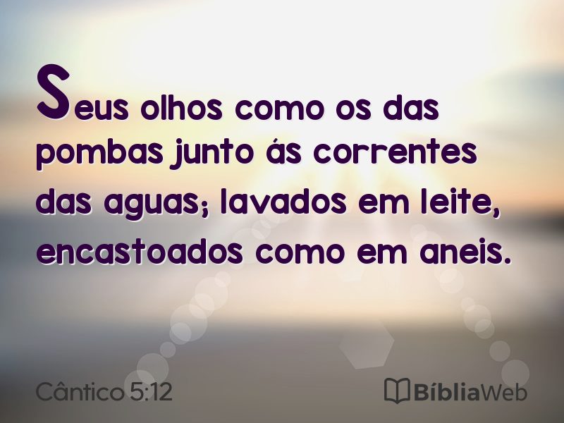 Cântico 5:12 em imagem para compartilhar