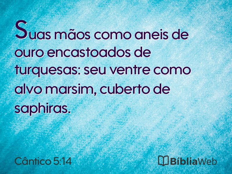 Cântico 5:14 em imagem para compartilhar