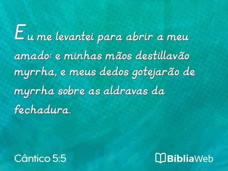 Cântico 5:5 em imagem para compartilhar