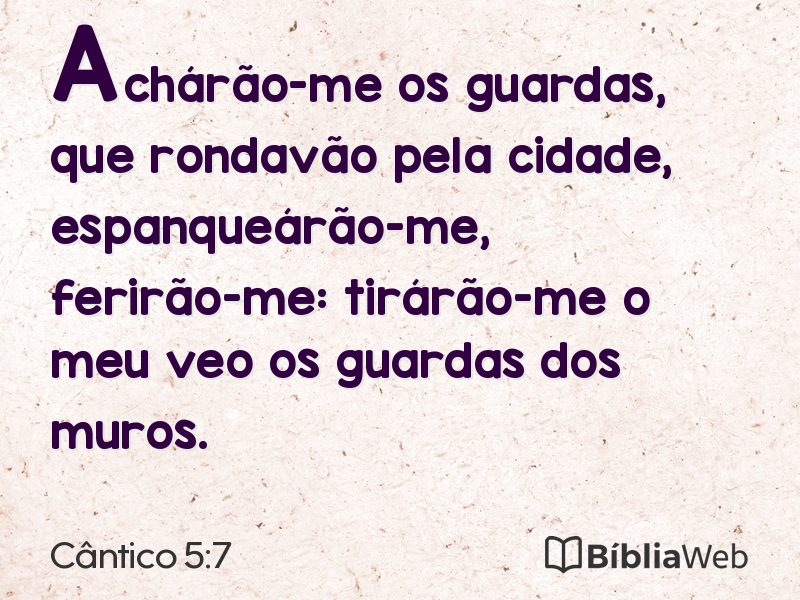 Cântico 5:7 em imagem para compartilhar