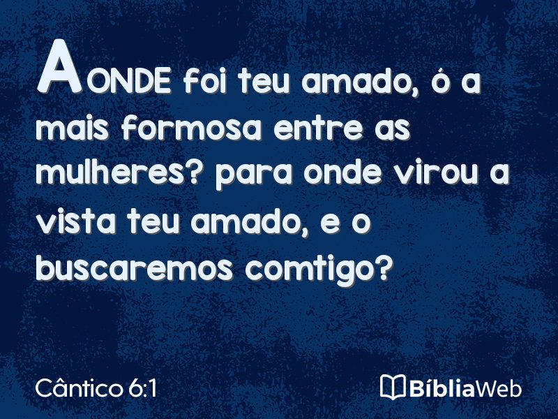 Cântico 6:1 em imagem para compartilhar