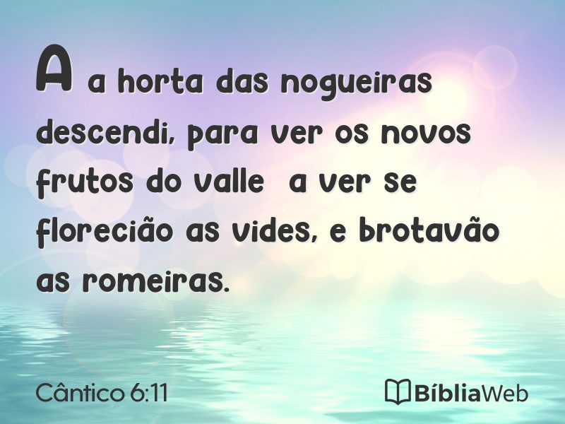 Cântico 6:11 em imagem para compartilhar