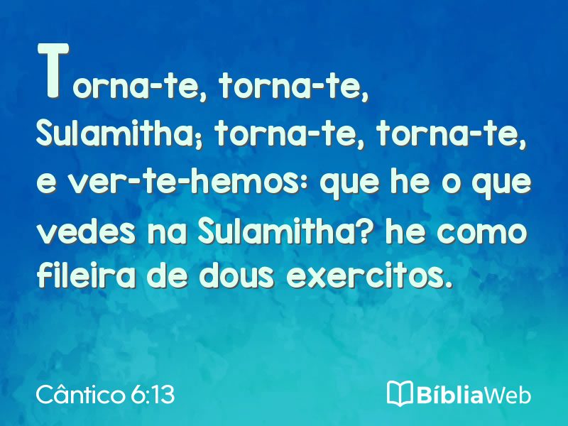 Cântico 6:13 em imagem para compartilhar