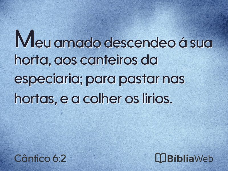 Cântico 6:2 em imagem para compartilhar