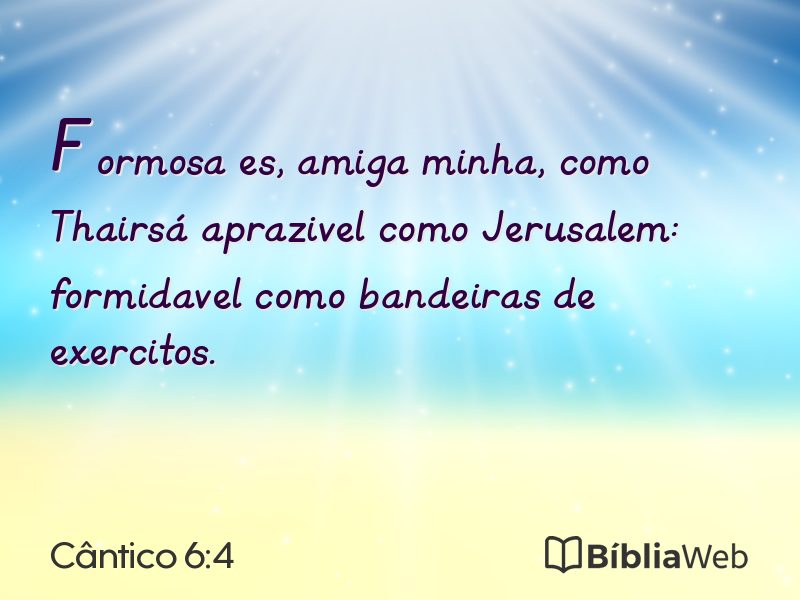 Cântico 6:4 em imagem para compartilhar
