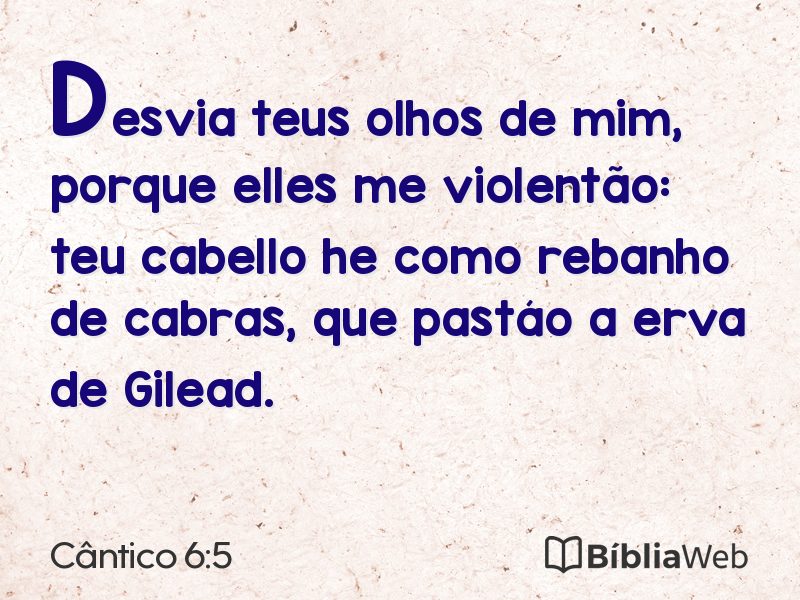 Cântico 6:5 em imagem para compartilhar
