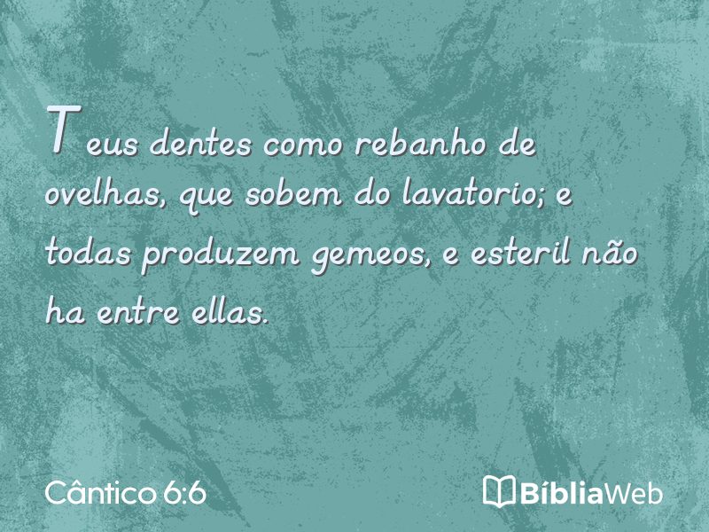 Cântico 6:6 em imagem para compartilhar