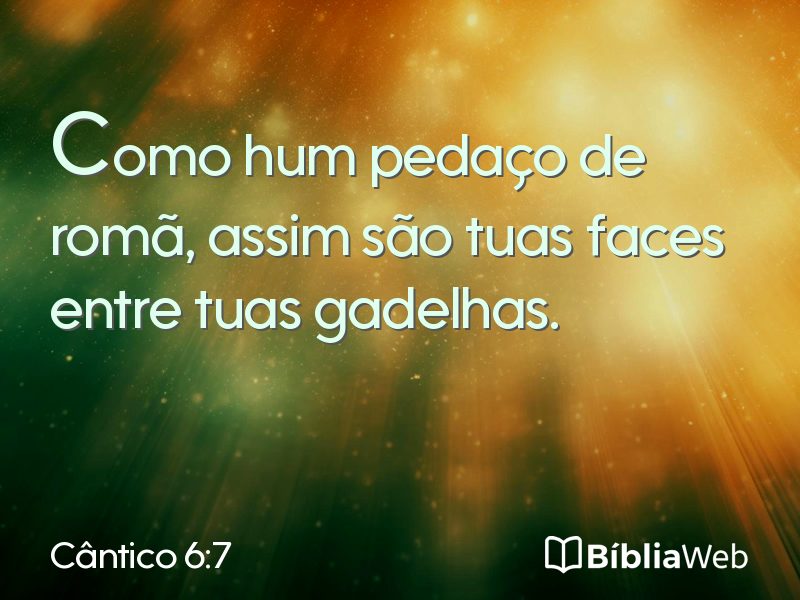 Cântico 6:7 em imagem para compartilhar