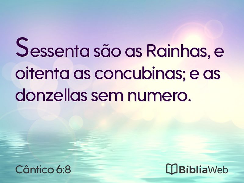 Cântico 6:8 em imagem para compartilhar