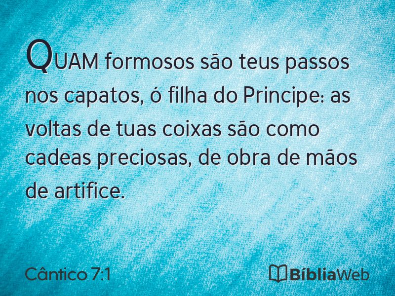 Cântico 7:1 em imagem para compartilhar