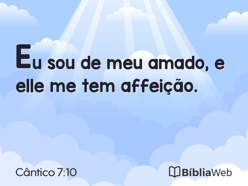 Cântico 7:10 em imagem para compartilhar
