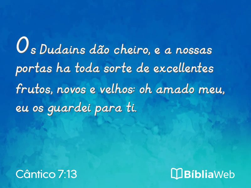 Cântico 7:13 em imagem para compartilhar
