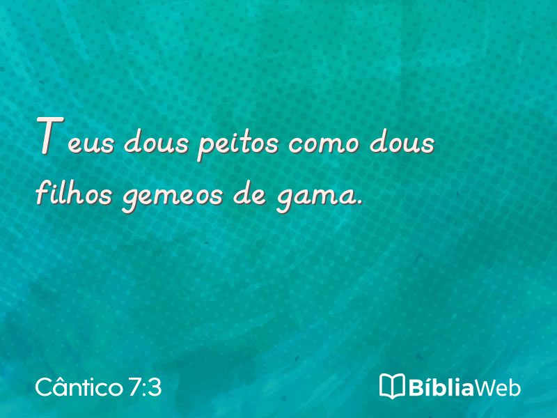 Cântico 7:3 em imagem para compartilhar