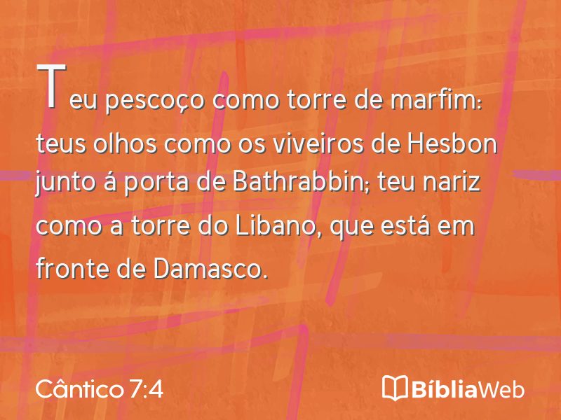 Cântico 7:4 em imagem para compartilhar