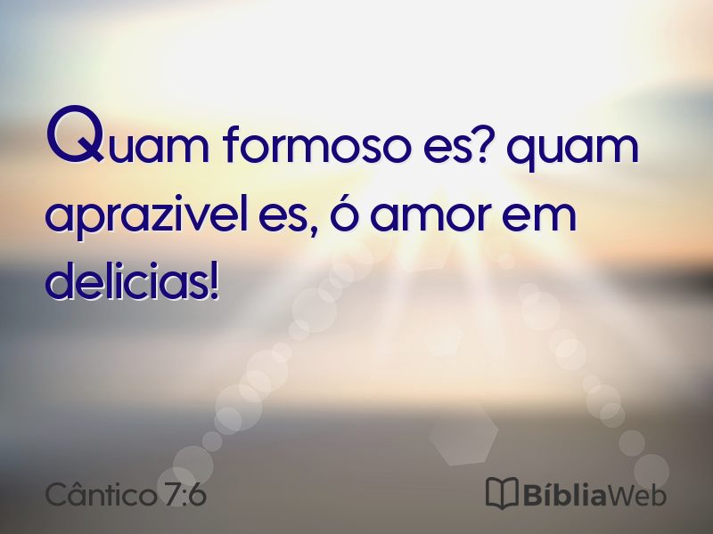 Cântico 7:6 em imagem para compartilhar
