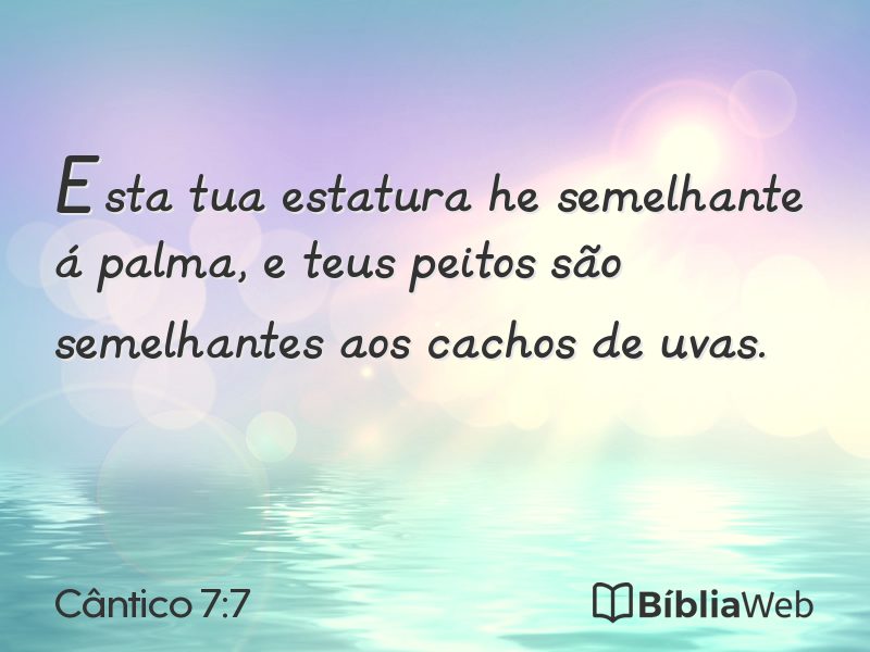 Cântico 7:7 em imagem para compartilhar
