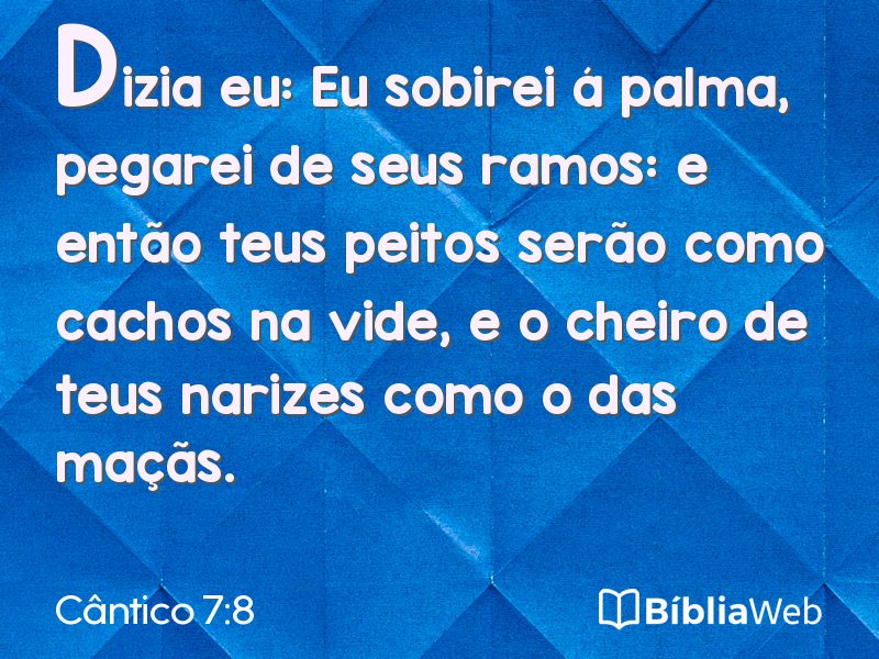 Cântico 7:8 em imagem para compartilhar