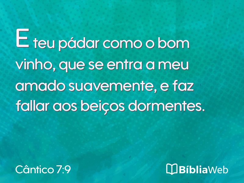 Cântico 7:9 em imagem para compartilhar