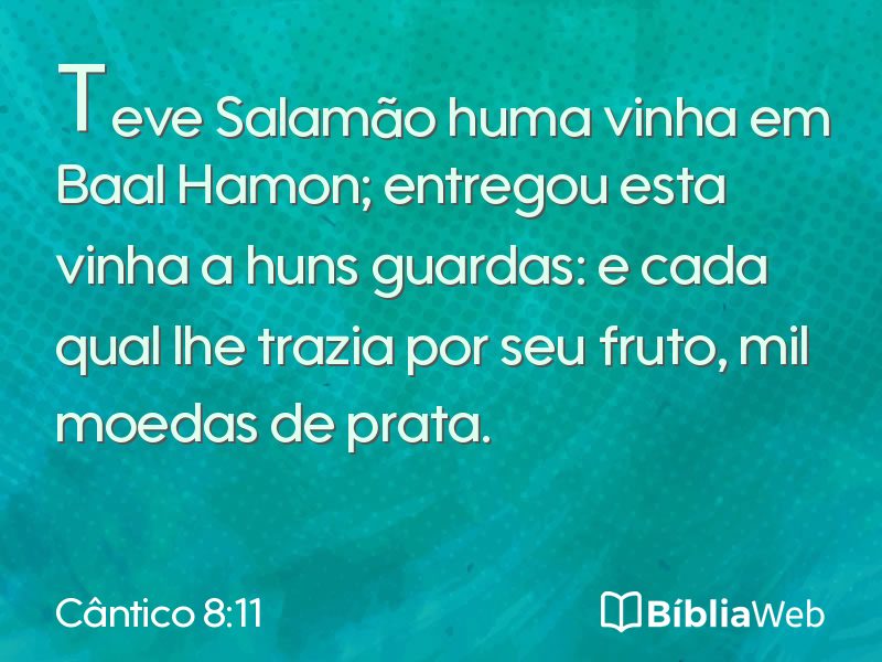 Cântico 8:11 em imagem para compartilhar