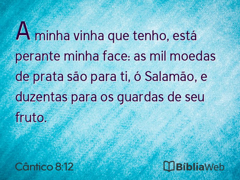 Cântico 8:12 em imagem para compartilhar