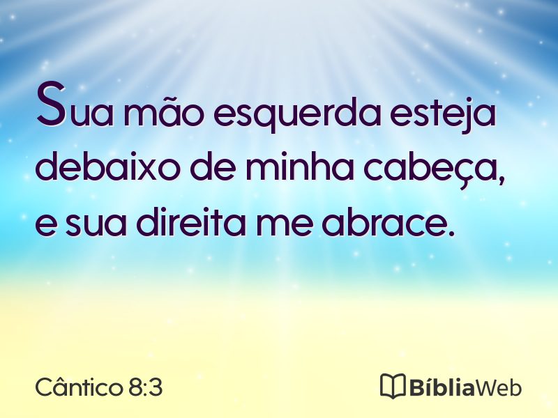 Cântico 8:3 em imagem para compartilhar