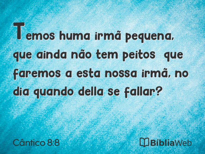 Cântico 8:8 em imagem para compartilhar