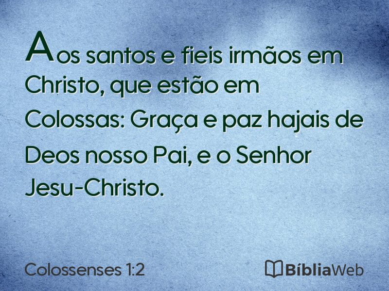 Colossenses 1:2 em imagem para compartilhar