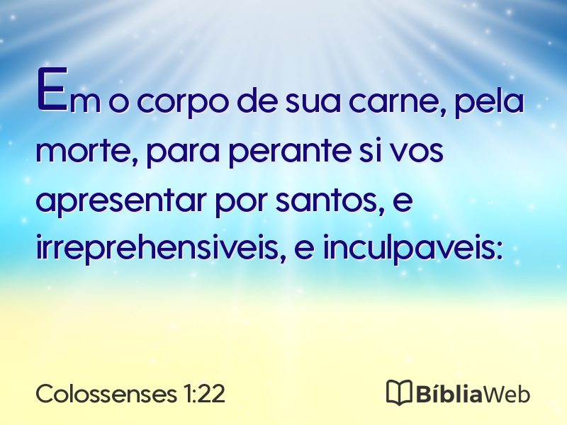 Colossenses 1:22 em imagem para compartilhar