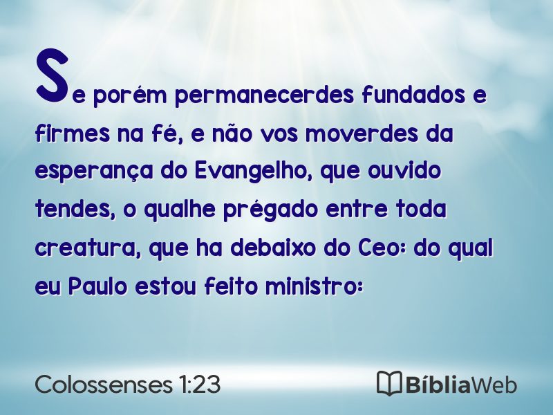 Colossenses 1:23 em imagem para compartilhar