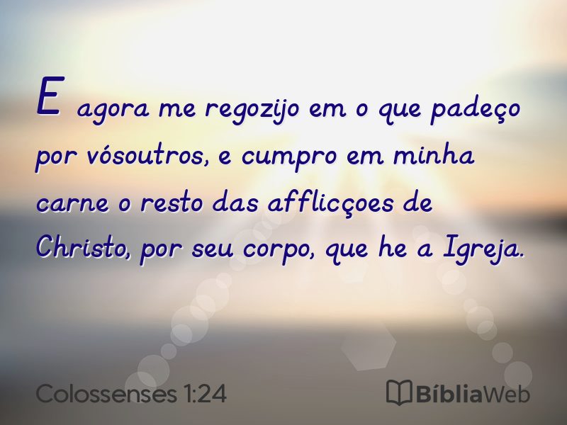 Colossenses 1:24 em imagem para compartilhar