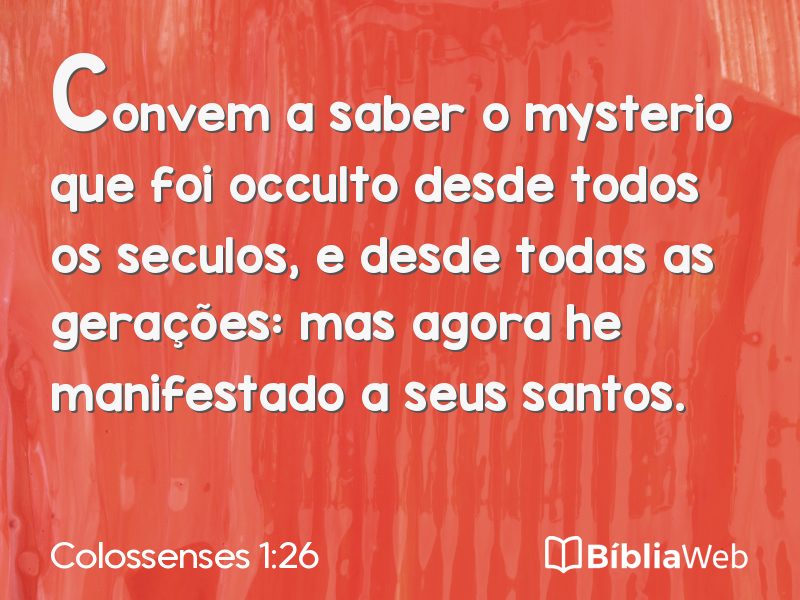 Colossenses 1:26 em imagem para compartilhar
