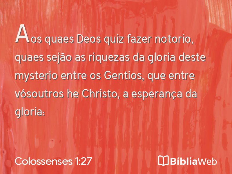 Colossenses 1:27 em imagem para compartilhar