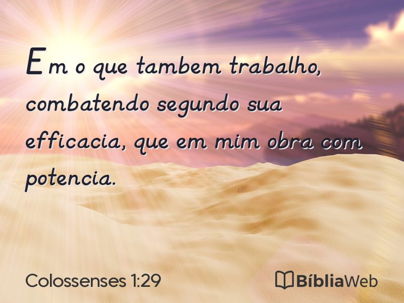 Colossenses 1:29 em imagem para compartilhar
