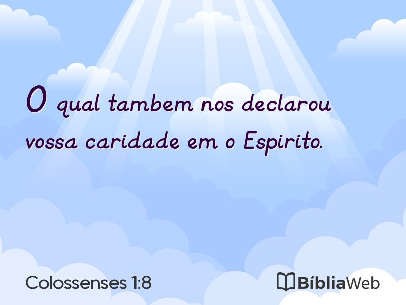 Colossenses 1:8 em imagem para compartilhar