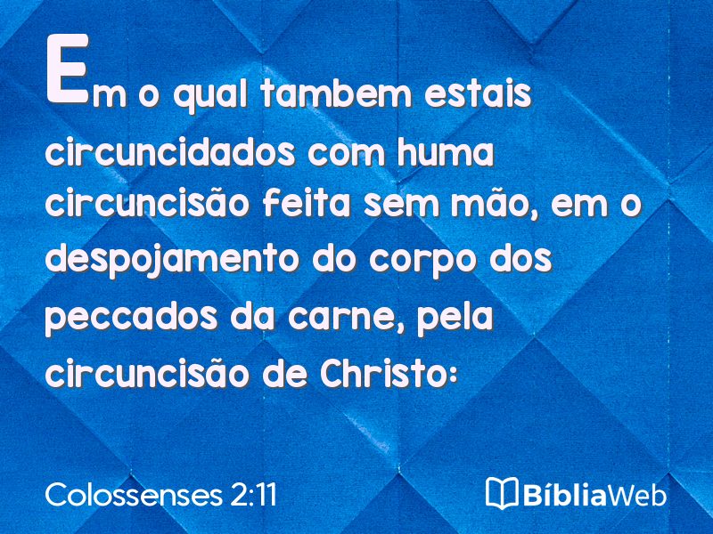 Colossenses 2:11 em imagem para compartilhar