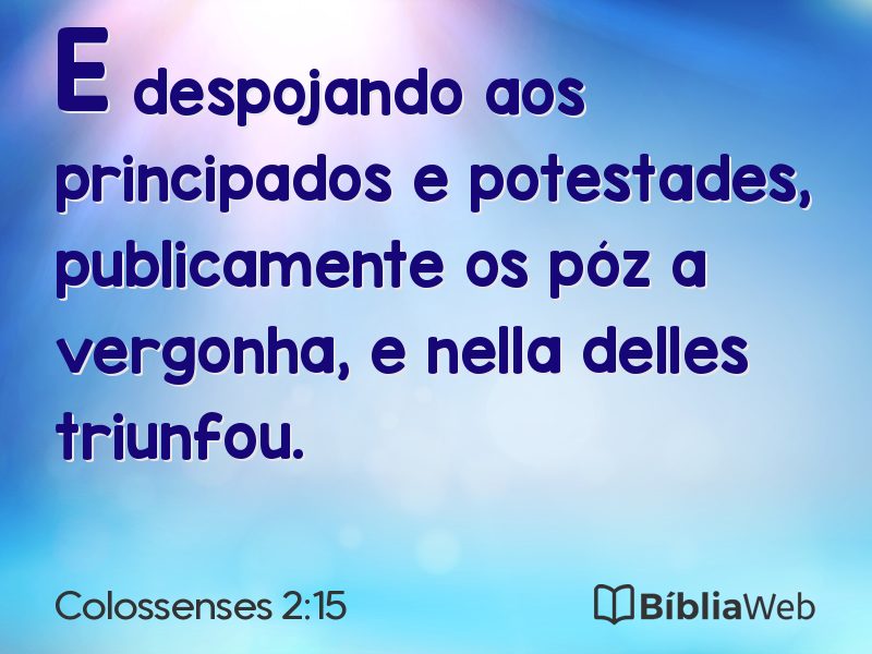 Colossenses 2:15 em imagem para compartilhar