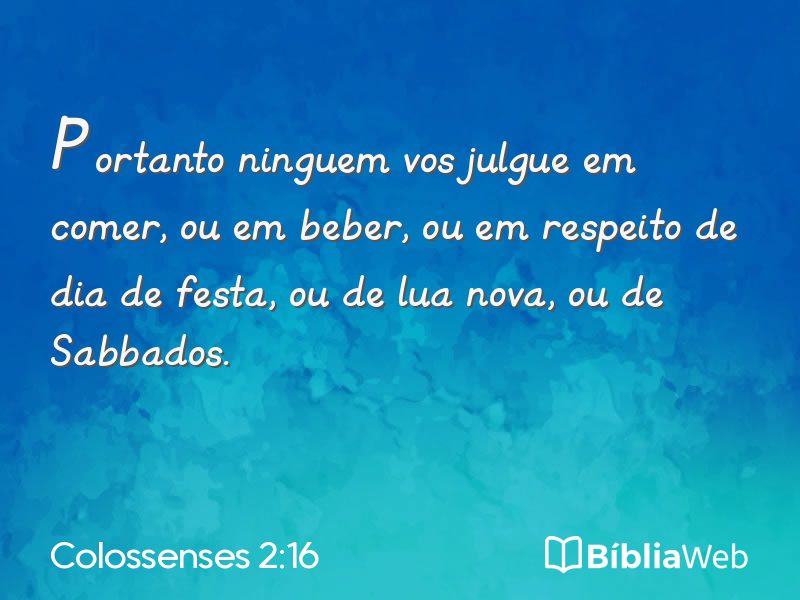 Colossenses 2:16 em imagem para compartilhar