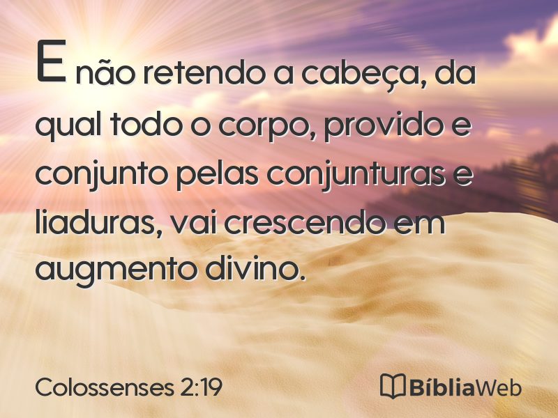 Colossenses 2:19 em imagem para compartilhar