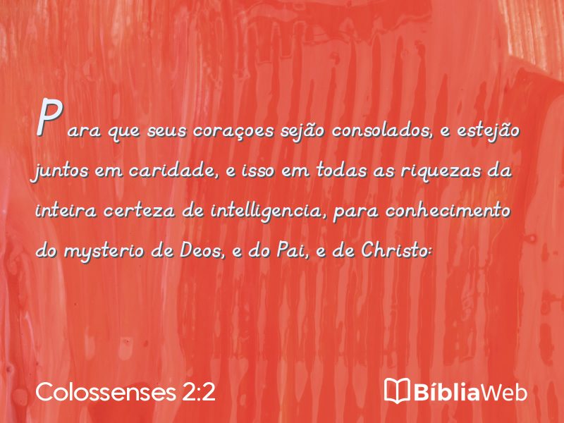 Colossenses 2:2 em imagem para compartilhar