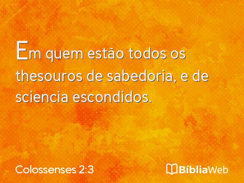 Colossenses 2:3 em imagem para compartilhar