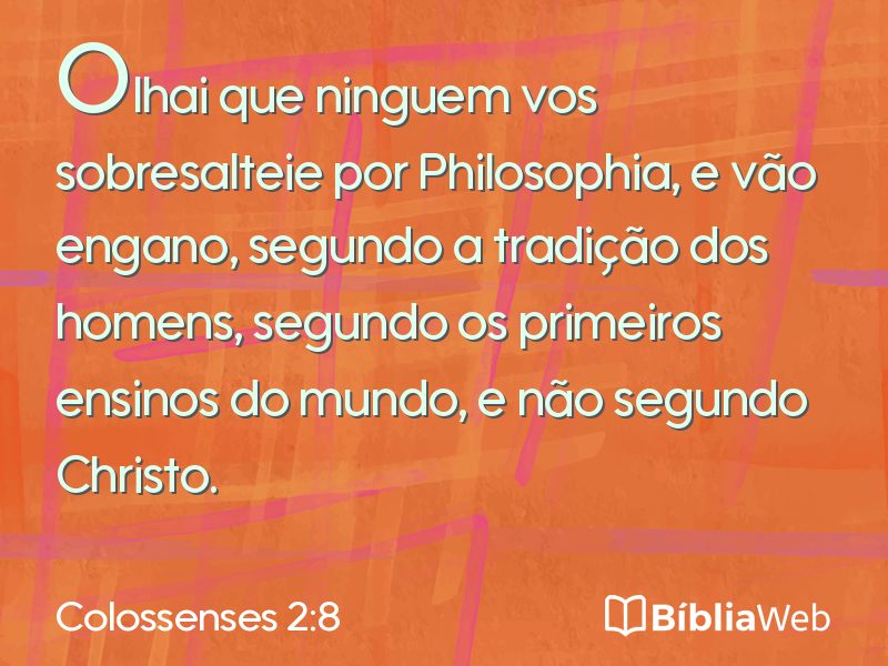 Colossenses 2:8 em imagem para compartilhar