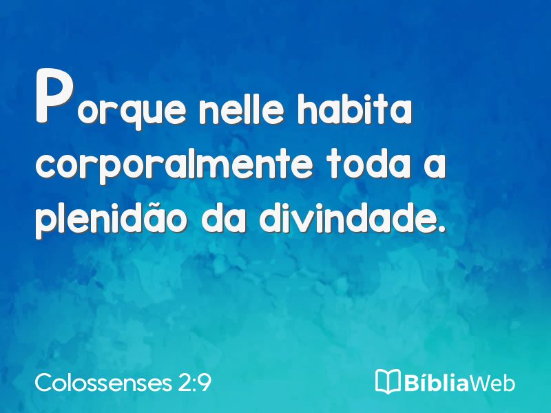 Colossenses 2:9 em imagem para compartilhar