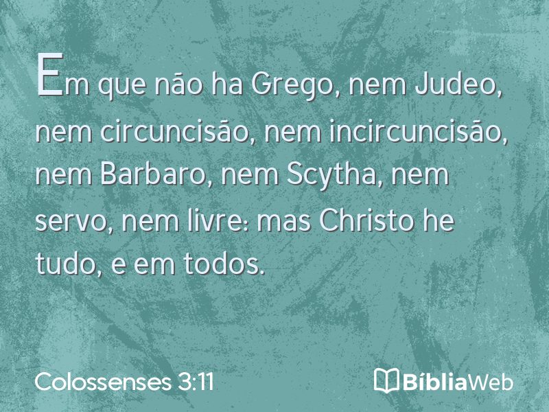 Colossenses 3:11 em imagem para compartilhar