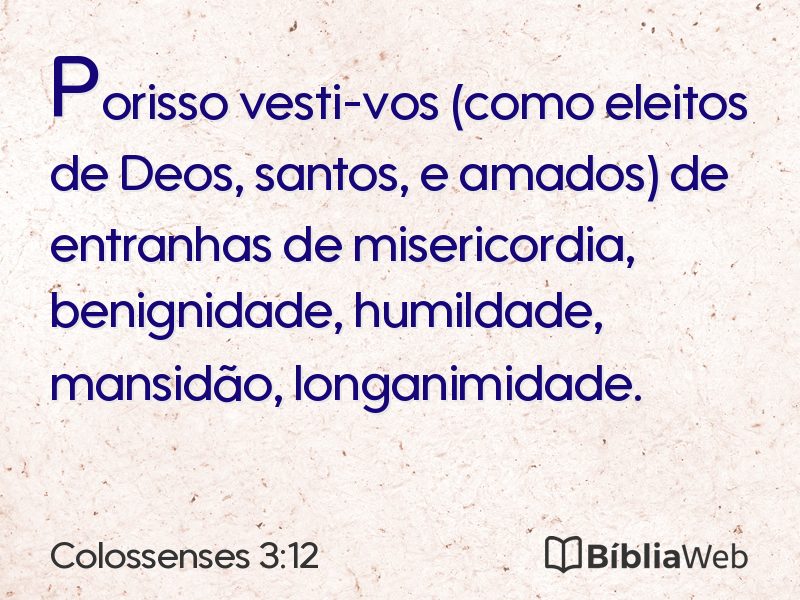 Colossenses 3:12 em imagem para compartilhar