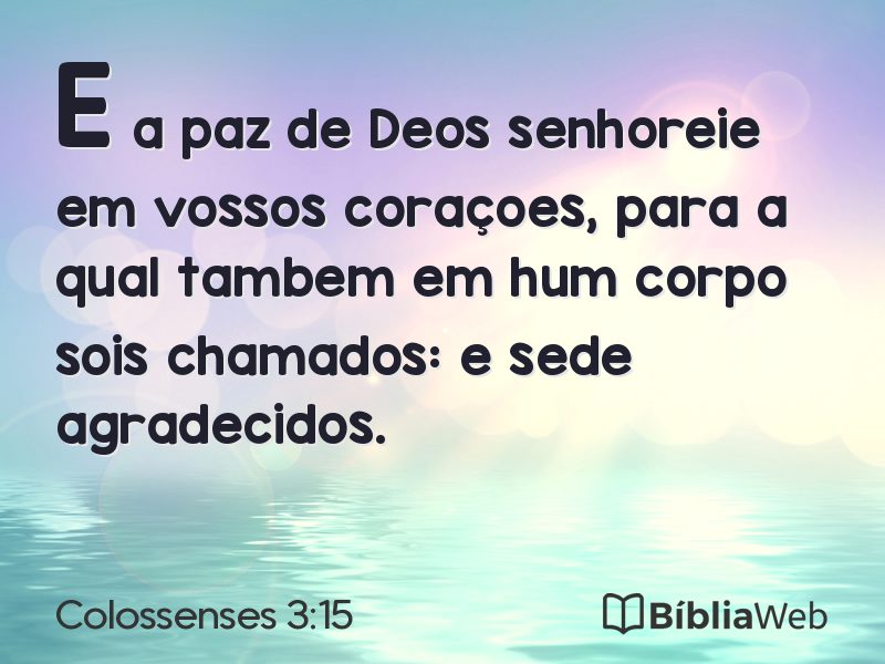 Colossenses 3:15 em imagem para compartilhar