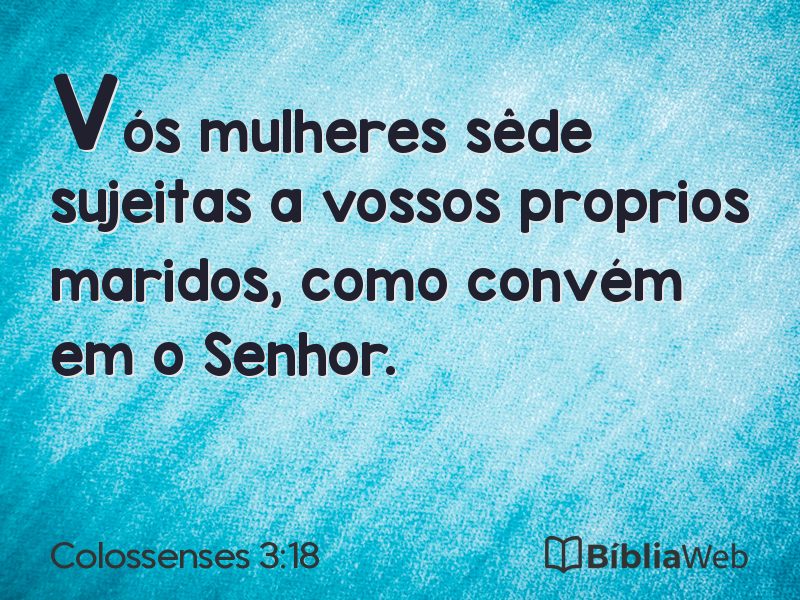 Colossenses 3:18 em imagem para compartilhar