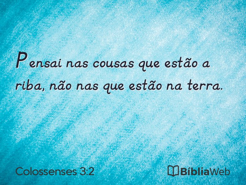 Colossenses 3:2 em imagem para compartilhar