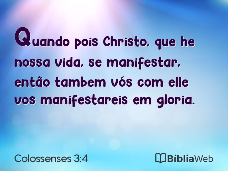 Colossenses 3:4 em imagem para compartilhar