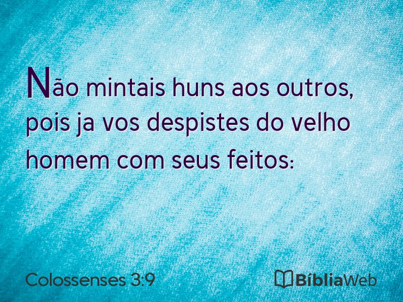 Colossenses 3:9 em imagem para compartilhar